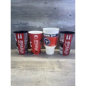 Coca Cola Wendys Titans Tampa Bay Bucs Cups Plastic Lot Of 4